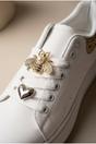 Gold iKrush Gold Sloane White Platform Trainers, Image 3 of 5