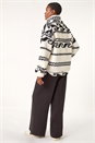 Stone Aztec Printed Fleece Jacket, Image 3 of 6