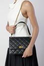 Black Arisbeth Quilted Cross Body Shoulder Bag, Image 2 of 6