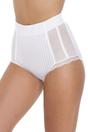 White 2 Pack Hi Waist Mesh Control Briefs, Image 1 of 4