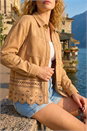 Stone Faux Suede Cut Out Shacket , Image 4 of 4