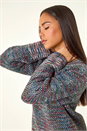 Multi Petite Contrast Knitted Jumper, Image 1 of 5