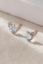 Silver Sterling Silver Moonstone Stud Earrings, Image 1 of 3