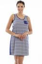 Navy Lightweight Striped Sleeveless Nightie, Image 1 of 5