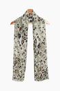 Khaki Bold Leopard Print Lightweight Scarf, Image 5 of 5