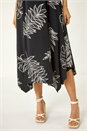 Black Floral Hanky Hem Maxi Dress, Image 5 of 5