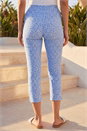 Blue Petite Floral Bengaline Crop Trouser, Image 3 of 4