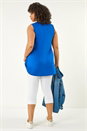 Royal Blue Curve Daisy Trim Vest Top, Image 3 of 5