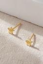 Gold Mia Gioielli Gold Sterling Silver Minimalist Star Studs, Image 2 of 2