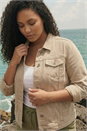 Natural Curve Mid Wash Denim Jacket, Image 1 of 4