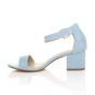 Light Blue AJVANI Light Blue Mid Block Heel Ankle Strap Sandals, Image 3 of 6