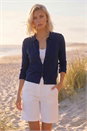 Navy  Petite Collar Cardigan, Image 2 of 4