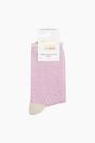 Light Pink Sock Talk Light Pink Polka Dots Combed Cotton Glitter Socks, Image 4 of 4