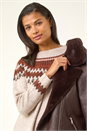 Biscuit Soft Knit Fairisle Jumper Dress, Image 1 of 5