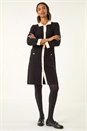 Black Contrast Collar Knitted Dress, Image 1 of 5