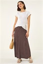 Chocolate Polka Dot Midi Skirt, Image 5 of 6