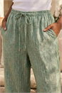 Khaki Petite Metallic Stripe Cropped Trouser, Image 4 of 4