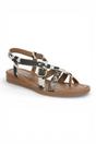Black Womens "April" Micro Wedge Strappy Sandals, Image 3 of 6