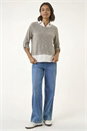 Beige 2 in 1 Mock Shirt Textured Knit Jumper, Image 4 of 6