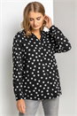 Black Spot Print Buttoned Shirt, Image 1 of 5