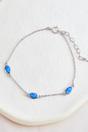 Silver Sterling Silver Blue Opal Bracelet, Image 3 of 3