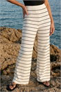 Ivory  Dusk Stripe Wide Leg Trouser , Image 2 of 6
