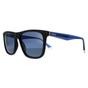 Black Square Black Transparent Blue Blue Polarized Sunglasses, Image 2 of 4