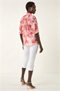CORAL Floral Print Button Up Detail Blouse, Image 3 of 5