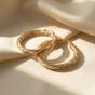 Gold 24ct Gold Vermeil Circle Rope Textured Earrings, Image 1 of 3