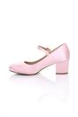 Light Pink AJVANI Light Pink Mid Block Heel Mary Jane Court Shoes, Image 3 of 4