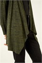 Khaki Waterfall Front Stretch Cardigan, Image 5 of 5