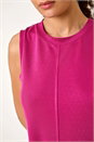 Magenta Sandwash Stretch Midi Dress, Image 5 of 5