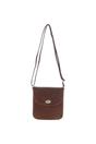 Brown Medium Real Leather Crossbody Bag, Image 2 of 5