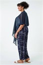 Navy  Curve Chiffon Drape Cover Up, Image 5 of 5