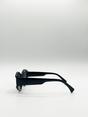 Black Angular Cat-Eye Sunglasses in Black, Image 4 of 6