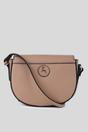 Beige 'Borsa della Moda' Real Leather Saddle Crossbody Bag, Image 3 of 4