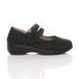 Black AJVANI Black Flat Comfort Mary Jane Shoes, Image 2 of 6