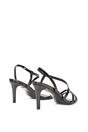 Black XY LONDON Black 'Theodora' Strappy Pointed Toe Stiletto Heel Sandal Shoes, Image 4 of 5