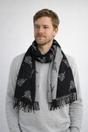 Black Highland Cow Reversible Scarf, Image 2 of 5