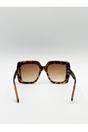 Dark Brown Oversized Square Frame in Brown Tortoiseshell, Image 5 of 6