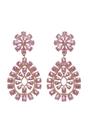 Pink Diva Gleaming Floral Drop Earrings, Image 1 of 5
