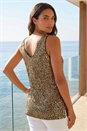 Gold Sequin V-Neck Vest Top, Image 3 of 4