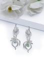 Silver Infinity Pear shaped Earrings, Image 2 of 4