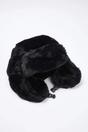 Black Faux Fur Buckle Detail Trapper Hat, Image 1 of 3