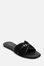 Black Cevora Cross Over Buckle Slide On Sandal, Image 1 of 6