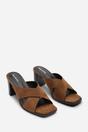 Brown Livana Crossover Strap Block Heel Sandal, Image 4 of 6