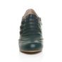 Teal Mid Heel Brogue Button Ankle Boots Shoe Boots, Image 6 of 6