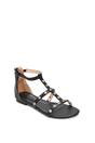 Black XY LONDON Black 'Julia' T-Bar Gladiator Sandals With Studded Details, Image 2 of 6