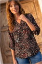 Copper Abstract Puff Print Shirt, Image 1 of 4