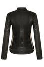 Black Leather Biker Racing Badges Jacket, Image 4 of 5